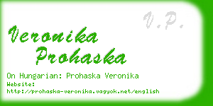 veronika prohaska business card